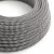 Round electrical cable RZ04 ZigZag black rayon - UL certified