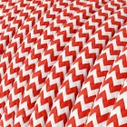Round electrical cable RZ09 ZigZag red rayon - UL certified
