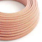 Round electrical cable RZ15 ZigZag orange rayon - UL certified