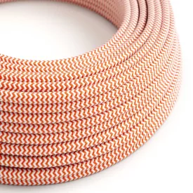   Round electrical cable RZ15 ZigZag orange rayon - UL certified