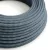 Round electrical cable RZ25 ZigZag stone gray and ocean blue cotton - UL certified