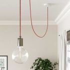 Cotton Brick and light blue Vertigo textile cable – The original Creative-Cables – ERC36 round 2x0.75 mm 3x0.75 mm