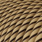 Cotton and jute tobacco brown Vertigo textile cable - The original Creative-Cables - ERD21 round 2x0.75 mm / 3x0.75 mm