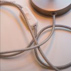 Glossy white and slate Vertigo textile cable – The original Creative-Cables – ERM37 round 2x0.75 mm / 3x0.75 mm