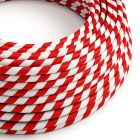  Glossy Candy Cane Vertigo textile cable - The original creative cables - ERM39 round 2x0.75mm / 3x0.75mm