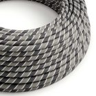  Bright gray Regimental Vertigo textile cable - The original creative cables - ERM44 round 2x0.75mm / 3x0.75mm