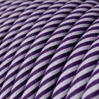  Shiny lavender and dark purple vertigo textile cable - The original creative cables - ERM52 round 2x0.75mm / 3x0.75mm