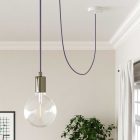  Shiny lavender and dark purple vertigo textile cable - The original creative cables - ERM52 round 2x0.75mm / 3x0.75mm