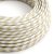  Shiny Cream and Hazelnut Vertigo Textile Cable - The Original Creative Cables - ERM56 Round 2x0.75mm / 3x0.75mm