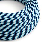  Bright blue Regimental Vertigo textile cable - The original creative cables - ERM60 round 2x0.75mm / 3x0.75mm