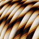  Shiny brown Regimental Vertigo textile cable - The original creative cables - ERM61 round 2x0.75mm / 3x0.75mm