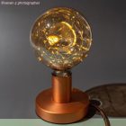 Glossy optical black and copper Vertigo textile cable - The original Creative-Cables - ERM66 round 2x0.75 mm / 3x0.75 mm