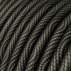 Glossy black and gray optical Vertigo textile cable – The original Creative-Cables – ERM67 round 2x0.75 mm / 3x0.75 mm
