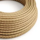 Jute with copper wire, beige textile cable - The original Creative-Cables - ERR04 round 3x0.75 mm