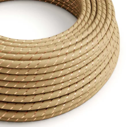 Jute with copper wire, beige textile cable - The original Creative-Cables - ERR04 round 3x0.75 mm