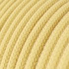 Cotton yellow pastel textile cable - The original Creative-Cables - RC10 round 2x0.75 mm / 3x0.75 mm