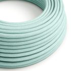 Cotton celadon green textile cable – The original Creative-Cables – RC18 round 2x0.75 mm / 3x0.75 mm