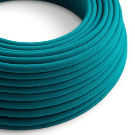   Cotton cerulean textile cable – The original Creative-Cables – RC21 round 2x0.75 mm / 3x0.75 mm