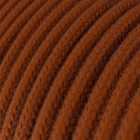 Cotton cinnamon brown textile cable – The original Creative-Cables – RC23 round 2x0.75 mm / 3x0.75 mm