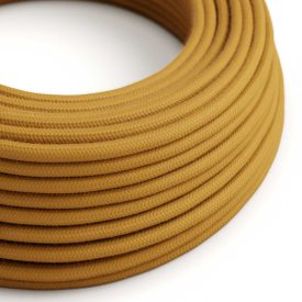  Cotton honey gold textile cable - The original Creative-Cables - RC31 round 2x0.75 mm / 3x0.75 mm