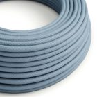 Cotton ocean blue textile cable – The original Creative-Cables – RC53 round 2x0.75 mm / 3x0.75 mm