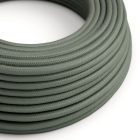 Cotton, sage green textile cable – The original Creative-Cables – RC63 round 2x0.75 mm / 3x0.75 mm