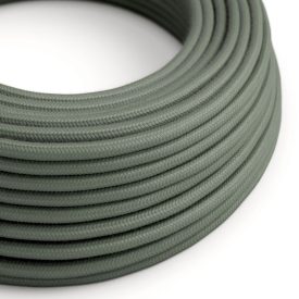   Cotton, sage green textile cable – The original Creative-Cables – RC63 round 2x0.75 mm / 3x0.75 mm