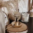 Antique pink and beige zigzag textile cable - The original Creative-Cables - RD71 round 2x0.75 mm / 3x0.75 mm