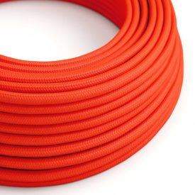   Bright fluorescent orange textile cable – The original Creative-Cables – RF15 round 2x0.75 mm / 3x0.75 mm