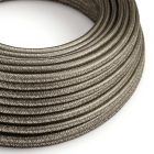 Shiny gray glitter textile cable – The original Creative-Cables – RL03 round 2x0.75 mm / 3x0.75 mm