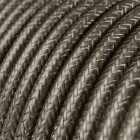 Shiny gray glitter textile cable – The original Creative-Cables – RL03 round 2x0.75 mm / 3x0.75 mm