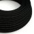 Glossy carbon black shiny textile cable – The original Creative-Cables – RL04 round 2x0.75 mm / 3x0.75 mm
