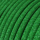 Shiny grass green glitter textile cable - The original Creative-Cables - RL06 round 2x0.75 mm / 3x0.75 mm
