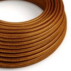 Shiny copper sparkling textile cable - The original Creative-Cables - RL22 round 2x0.75 mm / 3x0.75 mm
