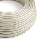 Bright pearl white textile cable – The original Creative-Cables – RM00 round 2x0.75 mm / 3x0.75 mm