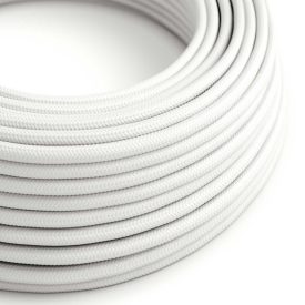  Glossy optical white textile cable – The original Creative-Cables – RM01 round 2x0.75 mm / 3x0.75 mm