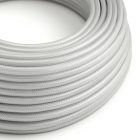 Shiny silver textile cable - The original Creative-Cables - RM02 round 2x0.75 mm / 3x0.75 mm