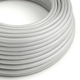   Shiny silver textile cable - The original Creative-Cables - RM02 round 2x0.75 mm / 3x0.75 mm