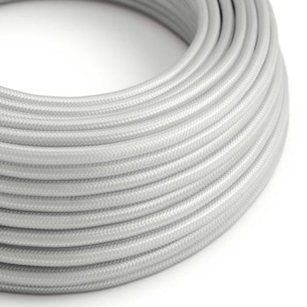 Shiny silver textile cable - The original Creative-Cables - RM02 round 2x0.75 mm / 3x0.75 mm