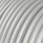 Shiny silver textile cable - The original Creative-Cables - RM02 round 2x0.75 mm / 3x0.75 mm