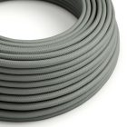 Shiny smoky gray textile cable – The original Creative-Cables – RM03 round 2x0.75 mm / 3x0.75 mm