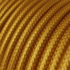 Shiny gold textile cable – The original Creative-Cables – RM05 round 2x0.75 mm / 3x0.75 mm
