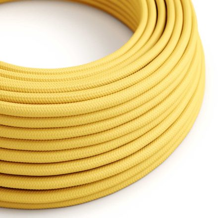 Bright corn yellow textile cable – The original Creative-Cables – RM10 round 2x0.75 mm / 3x0.75 mm