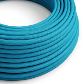   Bright cyan textile cable – The original Creative-Cables – RM11 round 2x0.75 mm / 3x0.75 mm