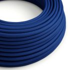 Glossy classic blue textile cable - The original Creative-Cables - RM12 round 2x0.75 mm / 3x0.75 mm