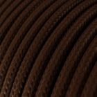 Glossy espresso brown textile cable – The original Creative-Cables – RM13 round 2x0.75 mm / 3x0.75 mm