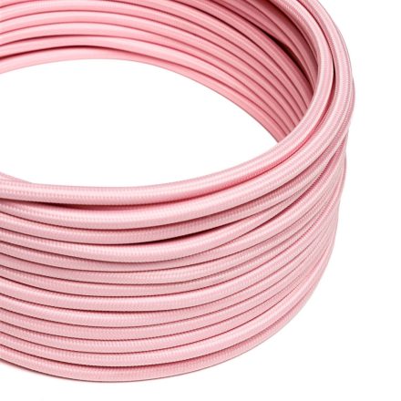 Glossy Baby Pink Textile Cable - The Original Creative-Cables - RM16 Round 2x0.75 mm / 3x0.75 mm