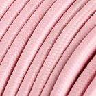 Glossy Baby Pink Textile Cable - The Original Creative-Cables - RM16 Round 2x0.75 mm / 3x0.75 mm