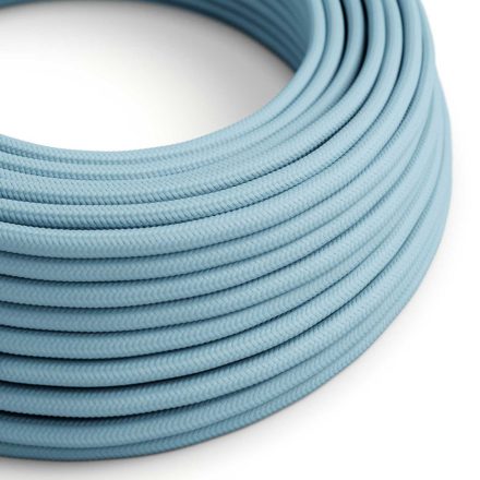 Glossy Baby Blue textile cable - The original Creative-Cables - RM17 round 2x0.75 mm / 3x0.75 mm