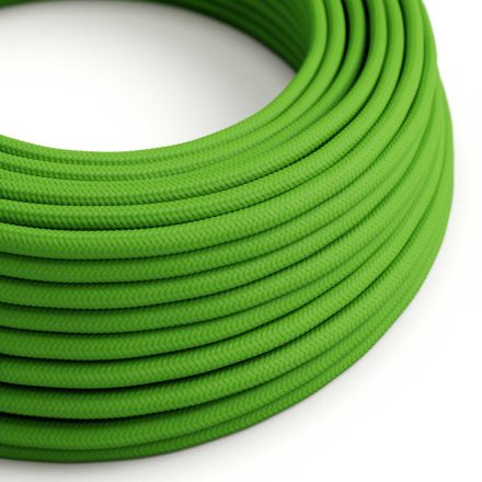 Shiny lime green textile cable - The original Creative-Cables - RM18 round 2x0.75 mm / 3x0.75 mm
